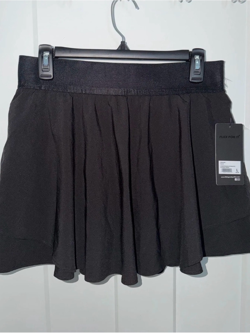 90 Degree By Reflex Black Pleated Athletic Skirt